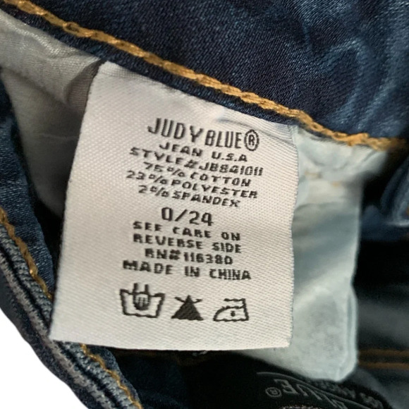 Judy Blue Women's Jeans Size 0/24 Skinny Fit Denim Jeans with Gray Cheetah - Picture 3 of 6